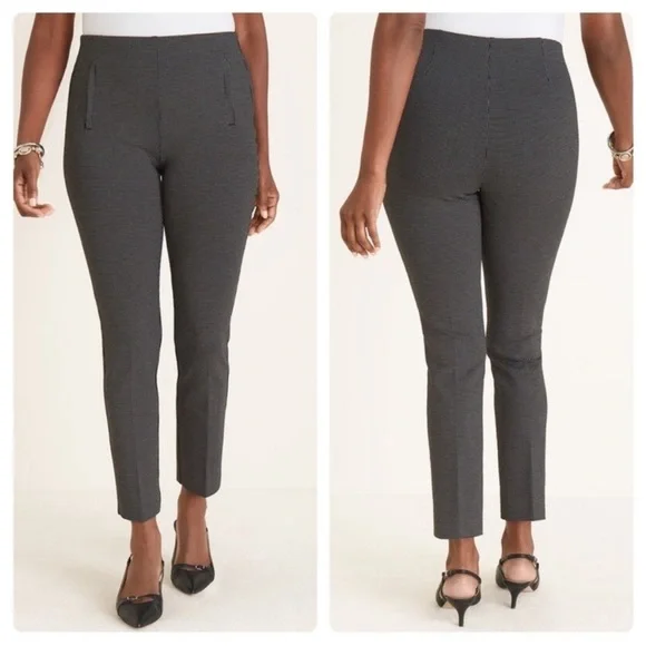 NWT Chicos Pant Trouser So Slimming 360 Juliet Full Length Graphite Heather Grey - Picture 10 of 10